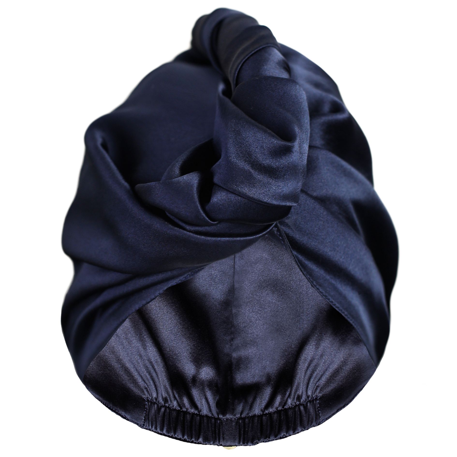 Qrown turban towel navy blue